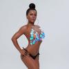 Joias Transfronteiriças Europeias e Americanas Verão Personalidade Exagerada Moda Corrente de Sutiã Paetê Azul Acessório Praia Sexy Corrente de Corpo
