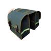 Bolsa de lona para bicicleta de montaña Bolsa de transporte grande verde bolsa doble de camello bolsa de sillín percha para bolsa bolsa de cola