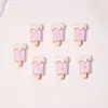 Decorações Fofas de Unhas Artísticas Picolé 3D Resina Pequenos Acessórios Capa de Celular Cola Cremosa DIY Decorações de Unhas Usáveis Presilhas de Cabelo