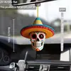 Nova Rena de Natal Decoração de Árvore de Natal Transfronteiriça Acrílico Plano Ornamento Pendurado para Retrovisor de Carro Decoração de Casa