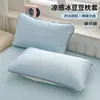 Fundas de almohada de seda helada de verano, un par de fundas de almohada de enfriamiento de frijol de hielo Clase A 48X74cm, Cubierta interior para núcleo de almohada individual 2026