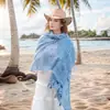 Bufanda Retro Estilo Étnico Primavera y Verano Versátil Delgada de Seda Bufanda Multifuncional de Viaje Protector Solar Chal Distintivo Toalla de Playa