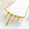 Conjunto Europeu e Americano Abstrato Individual Irregular em Forma de Onda de Bambu Aço Inoxidável Brinco Colar Pulseira Estilo Simples e Elegante