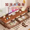 Suporte de Mesa com Gaveta, Multifuncional, Suporte Elevado e Estendido para Laptop, Suporte para Monitor