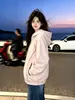 Sudadera con capucha de estilo coreano, moderna y única, para primavera/otoño, nuevo top casual con un diseño elegante, chaqueta deportiva con cremallera, holgada y transpirable