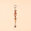 Colgante para Bolso Serie Miu de Cuentas de Madera Natural Retro Maillard Lanyard Tejido Accesorio para Pantalones Llavero Colgante para Coche