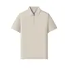 Camisa tipo polo con solapa y cremallera, manga corta, ropa de trabajo para el lugar de trabajo, ropa de trabajo en grupo, camisa publicitaria, fabricante, en stock, admite personalización de logo