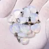 Pendente de Cavalo de Cristal Rosa Amazon Transfronteiriço 16mm Pequeno Coração de Pêssego Presente de Dia dos Namorados Pingente em Forma de Coração de Pedra Natural