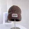 Chapéu de Lã Quente Fresco com Apliques de Pedras Coloridas Estilo Coreano para Mulheres Inverno Fofo Doce Chapéu de Ponto Chapéu Pulôver Tendência