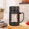 Caneca de Negócios com Alça Vermelha da Moda Copo de Vidro Portátil para Homens e Mulheres Uso no Escritório e em Casa com Filtro para Fazer Chá Pequeno Presente