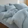 Nueva Colección Primavera/Verano 2026: Juego de Cama de Cuatro Piezas Jacquard Teñido en Hilo Grado A 100% Algodón Transpirable y Suave con la Piel Gasa de Doble Capa Algodón Lavado