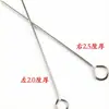 Aguja de cola de pato de acero inoxidable engrosada con ojal, aguja de cola de ganso, aguja para cuello de pato a la barbacoa, aguja para brocheta, aguja para char siu engrosada, aguja de coser para cola de pato asado