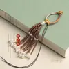 Pingente de Bolsa Chaveiro Borla DIY Destacável Estilo Antigo Multicolor Translúcido Brocado Song Contas Pulseira de Borla