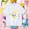 Adorable y Linda Camiseta de Manga Corta para Niñas, Top de Algodón Puro con Dibujos Animados Lindos de Starlight, Camiseta Básica Casual de Verano para Niñas Pequeñas