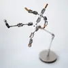 Taller de Sellos/Personaje Animado de Sello Totalmente Metálico Esqueleto de Acero Inoxidable Esqueleto DIY Muñeco de Animación Flexible y Resistente al Desgaste