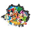 Mickey Mouse Efecto 3D Rompiendo la Pared Pegatinas de Pared para Habitación Infantil Pegatinas de Pared para Estudio Dormitorio Pegatinas de Póster Material Autoadhesivo de PVC Minnie