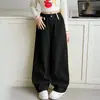 Jeans para Niñas 2026 Otoño Nueva Moda Elegantes Pantalones Curvos para Niños Mayores, Pantalones Rectos Sueltos de Pierna Ancha para Niños
