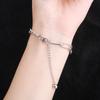 Diseño de Nicho Europeo y Americano Cadena Larga Hueca Minimalista Tridimensional Pulsera de Acero Inoxidable de Moda para Hombres y Mujeres Parejas para Usar en Apilamiento