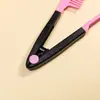 En stock modelo nuevo de venta caliente coreano diseño de clip en forma de V peine rizador para peinar el cabello peine de doble uso peine alisador de cabello