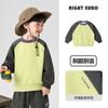 Sudadera de Bloques de Color para Niños Ropa de Otoño 2026 Nuevo Estilo Ropa para Niños Pequeños Primavera y Otoño Tops de Moda