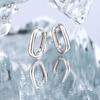 Pendientes SHIAI de plata de ley 925 con diseño de hebilla, estilo informal, para uso diario, unisex.