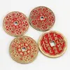 Artículo Popular del Tío Tong: Moneda de Cobre Cinabrio con Cinco Emperadores y Ocho Direcciones para Atraer Riqueza, Colgante de Moneda del Espíritu de la Montaña, Venta al por Mayor de Monedas Antiguas