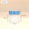 Pote de creme PP fosco com tampa flip-top, pote plástico pequeno de boca larga com cantos arredondados, 100-400g, frasco dispensador para máscara facial e máscara de argila