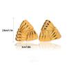 Pendientes para Mujer de Diseño Triangular Irregular de Lujo Ligero de Gama Alta de Venta Caliente Europea y Americana Pendientes para Mujer Chapados en Cobre Dorado