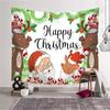 Tapiz Decoración Fiesta Navideña Tela Colgante Fondo de Papá Noel y Reno Tela Colgante de Pared Junto a la Cama Tapiz