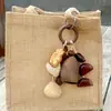Colgante de Bolsa con Carrillón de Viento de Cáscara de Fruta Natural Tejido a Mano, Llavero de Semilla Bodhi Vegetal, Decoración de Bolsa Estilo Chino Nuevo Retro