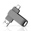 Unidad Flash USB Personalizada del Fabricante Tipo-C Interfaz Dual para Teléfonos Móviles y Computadoras Unidad Flash de 128 GB Unidad Flash USB de Metal de 64 GB Multi-Interfaz