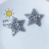Accesorios de resina con forma de oso violento y brillante, estrella de cinco puntas, para zapatos, venta al por mayor, pj1090