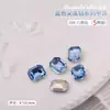 Arte de Uñas con Cristales Azules Claros Elegantes de Piedras Grandes, Piedras Base Irregulares Azules Claras con Forma de Corazón y Melocotón, Piedras Apiladas Irregulares de Colores Variados, Accesorios para Uñas