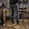 Jeans de Trabajo Lavados de Peso Pesado Estilo Retro Americano para Hombre Nueva Tendencia de Primavera Marca Cordón Empalmados Harem Casual Pantalones Largos