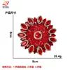 Broche redondo de girassol em tecido com apliques de contas feitos à mão, resistente, decoração para roupas e acessório para bolsa, atacado do fabricante