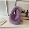 Bolsa de nube peluda al por mayor transfronteriza para mujer, piel sintética, para el hombro, portátil, con cadena, exquisita, de alta calidad, para la noche