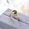 Anel de aço inoxidável clássico da moda placa preta personalidade simples titânio aço nicho feminino anel fabricantes em estoque atacado