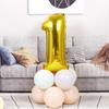 Empaque independiente dorado plateado globo digital de 32 pulgadas cumpleaños habitación de niños adultos decoración fondo de pared para fotos