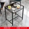 Mesa de Café para Mahjong para Salas de Juegos con un Cenicero Integrado y Portavasos, Mesa de Café Redonda Móvil de Doble Capa
