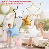 Amazon Little Fragrance Globo de 30 pulgadas 32 pulgadas Plata Mate Negro Borde Dorado Estrella Pentagrama Corazón Globo para Boda Cumpleaños