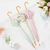 Sombrilla de Encaje Recta, Pegamento de Color, Sombrilla Anti-UV de Mango Largo, Sombrilla Personalizada, Para Sol o Lluvia, Sombrilla de Sol de Lujo Ligero de Gama Alta