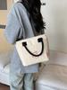 Bolsa de Lona Portátil de Color Contrastante de Corea del Sur para Mujer 2025 Nueva Casual Versátil Bolso Cruzado Popular Popular Bolso para Ir al Trabajo