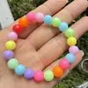 Pulseira Infantil Colorida com Contas de Acrílico para Meninas Fofa com Contas de Pérola Plástica Pulseira com Contas Coloridas Pulseira de Flor