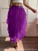 Falda de Malla Elástica de Cintura Alta, Falda Irregular de Capas tipo Pastel, Falda Larga Fluida Estilo Hada de Longitud Media