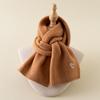 Chapéu de lã para bebê outono e inverno conjunto de chapéu e cachecol infantil chapéu de tricô para meninos protetores de ouvido quentes pulôver