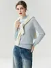 Suéter de Cashmere 100% Puro Novo Outono/Inverno para Mulheres, Gola Alta Meia, Solto, Emagrecedor, Top Base de Tricô