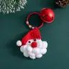 Llavero de Ganchillo de Lana Navideño Papá Noel de Lana Decoraciones Navideñas Colgante de Mochila Escolar de Ganchillo Regalo de Navidad