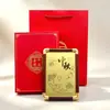 Hoja de oro 999, regalo de Festival de Medio Otoño, "El amor está lleno de Medio Otoño, las flores son hermosas, la luna está llena," adorno de marco de fotos chapado en oro, regalo para evento corporativo