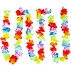 En stock de fábrica 2 metros 3 metros flor arcoíris guirnalda hawaiana decoración de fondo temática de vacaciones largas y carnaval