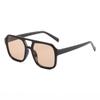 Óculos de Sol Quadrados Dupla Ponte Fashionáveis Estilo Coreano Rain's para Homens e Mulheres, Personalidade Retrô Lente Oceânica Óculos de Sol Tendência